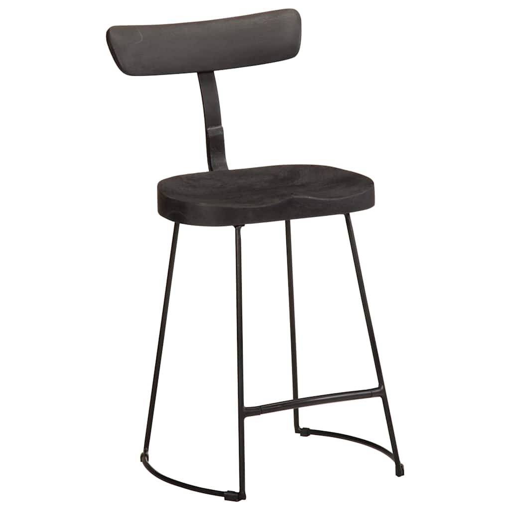 Barkrakker 2 stk svart 49x43x79 cm heltre mango