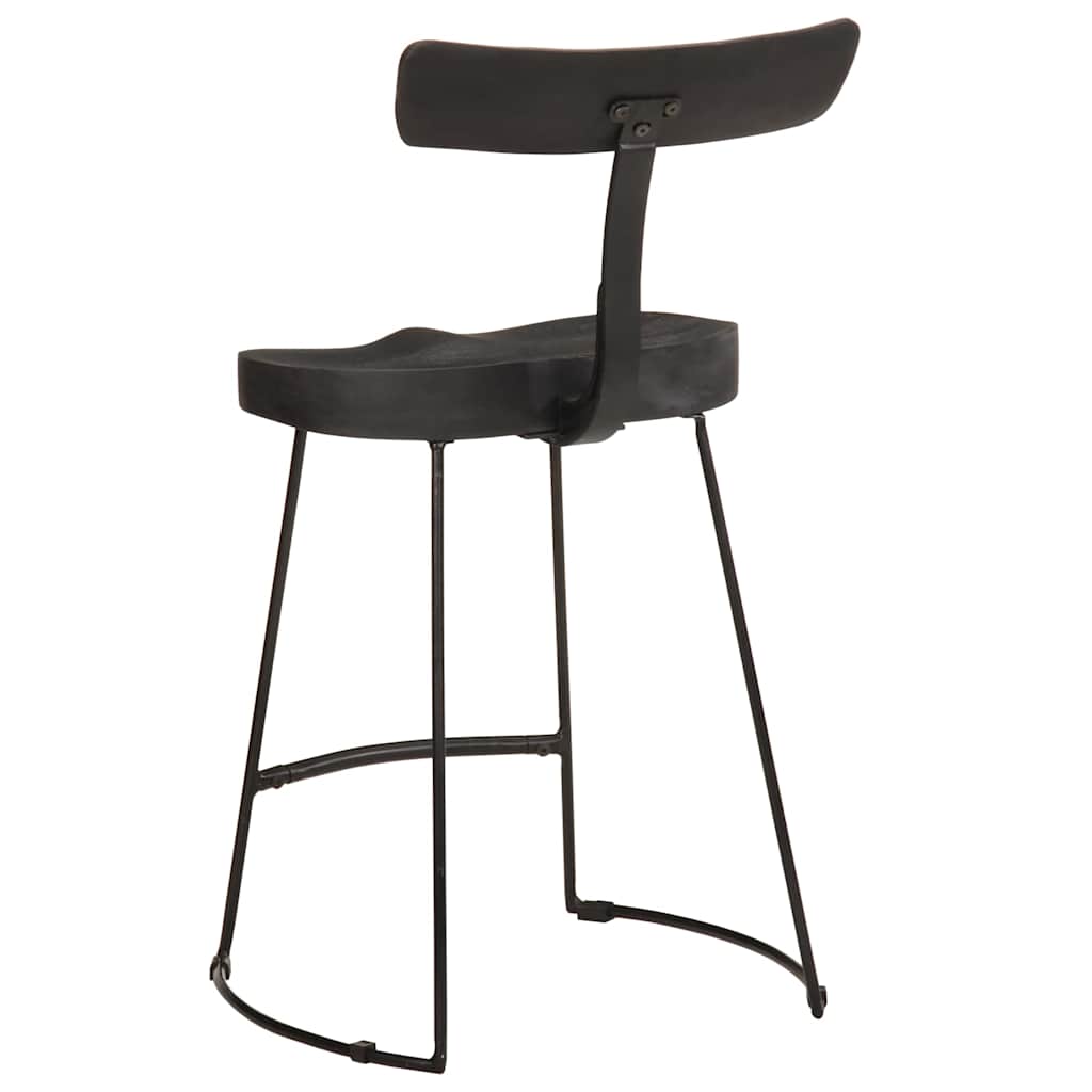 Barkrakker 2 stk svart 49x43x79 cm heltre mango
