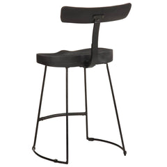 Barkrakker 2 stk svart 49x43x79 cm heltre mango