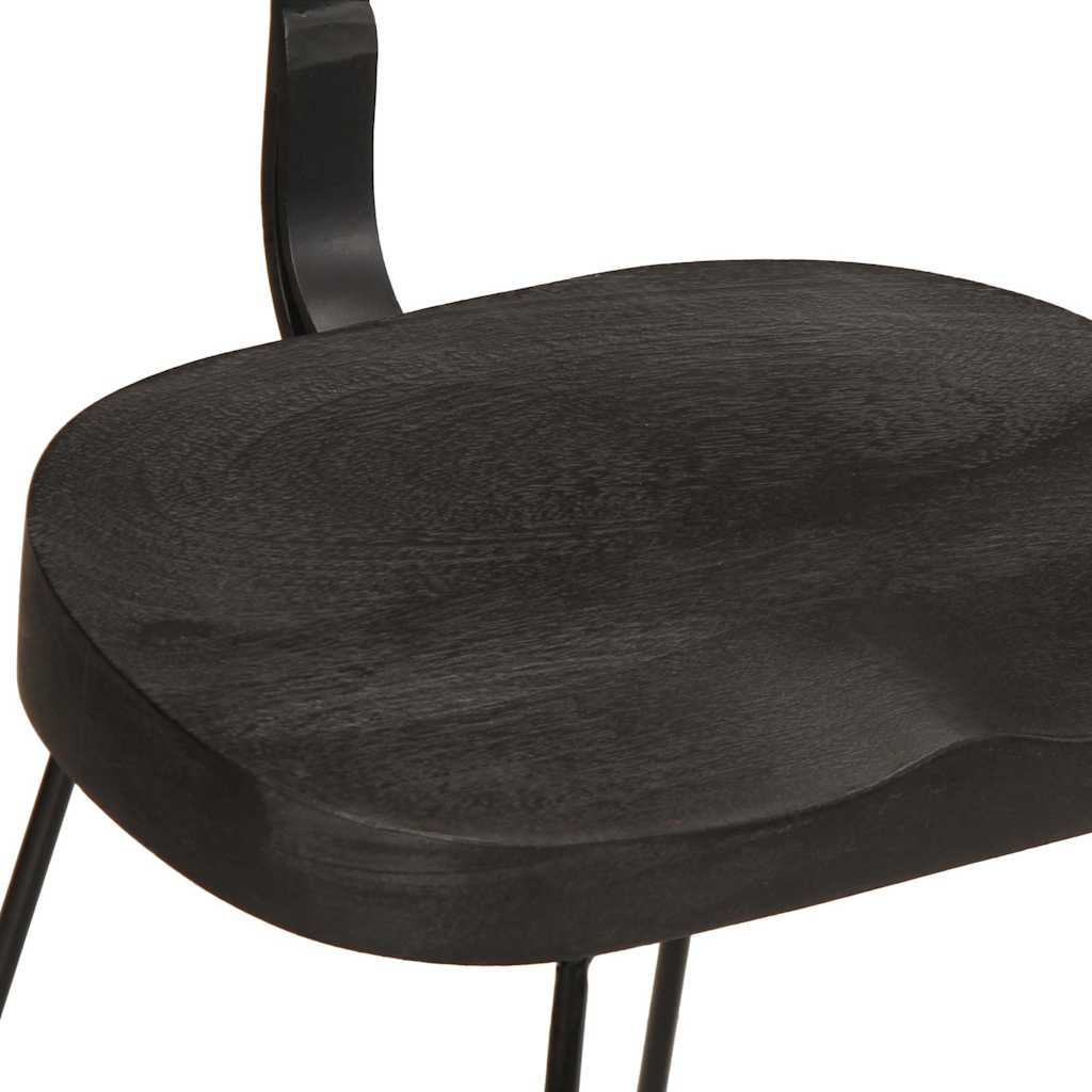 Barkrakker 2 stk svart 49x43x79 cm heltre mango