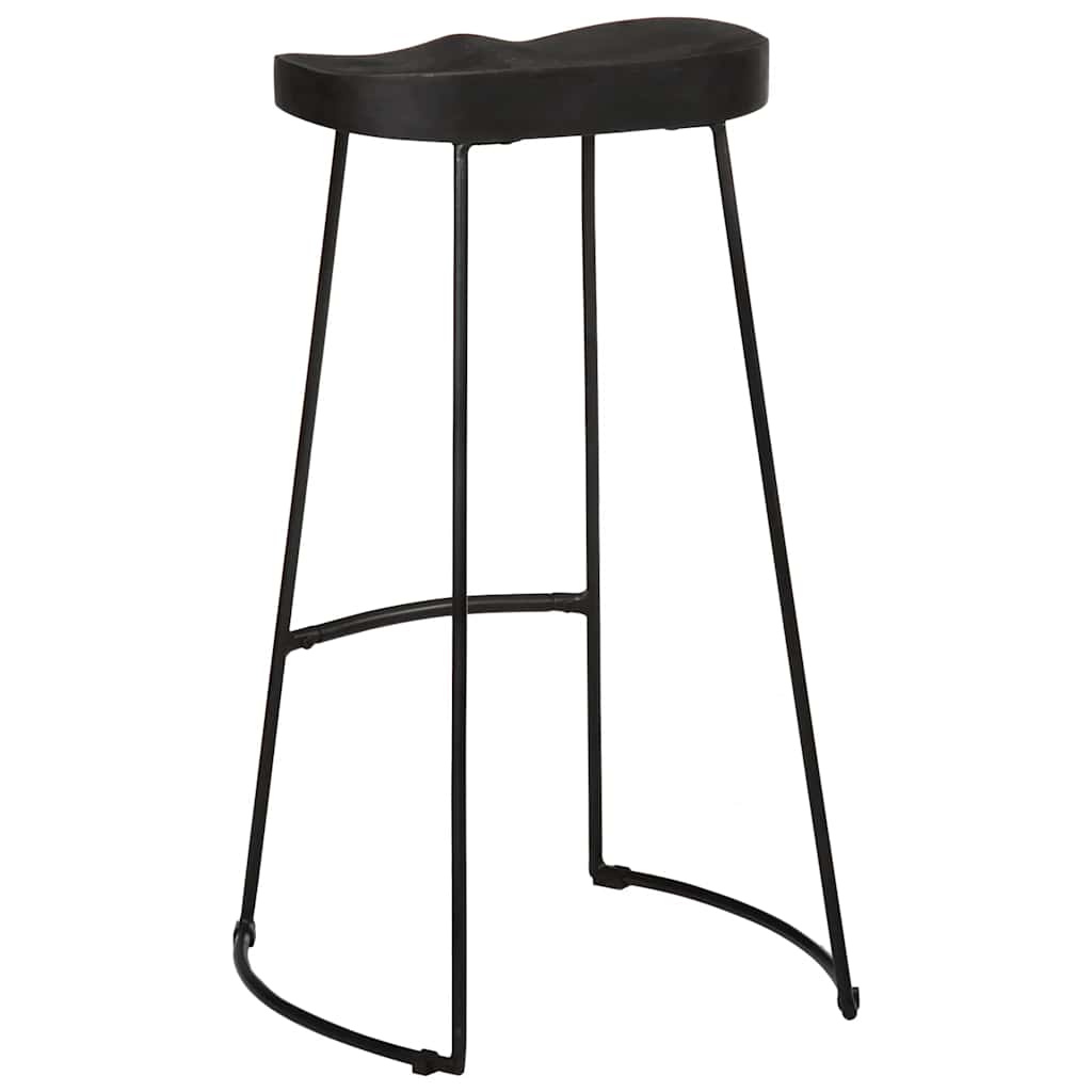 Barkrakker 2 stk sort 45x40x78 cm heltre mango