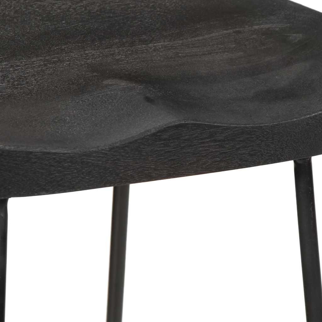 Barkrakker 2 stk sort 45x40x78 cm heltre mango