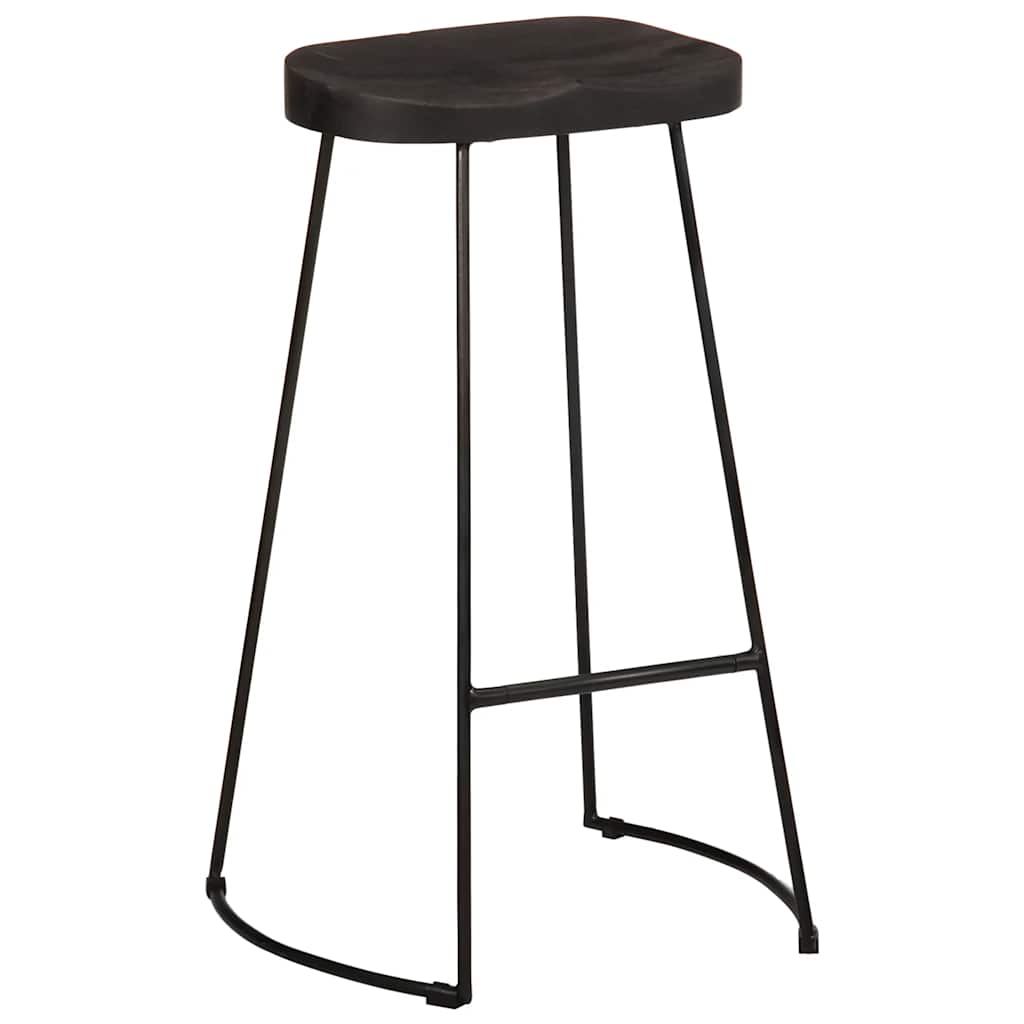 Barkrakker 2 stk sort 45x40x78 cm heltre mango