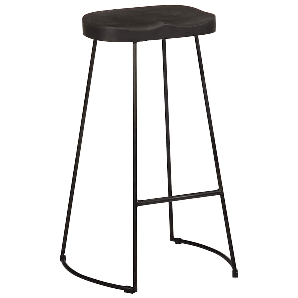 Barkrakker 2 stk sort 45x40x78 cm heltre mango
