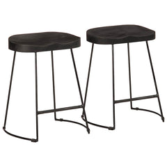 Barkrakker 2 stk sort 46x38x52 cm heltre mango
