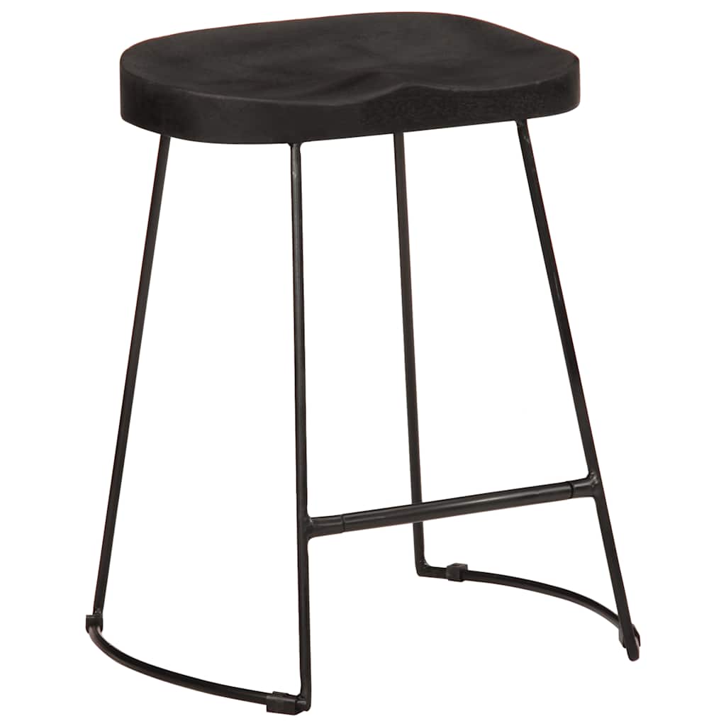 Barkrakker 2 stk sort 46x38x52 cm heltre mango