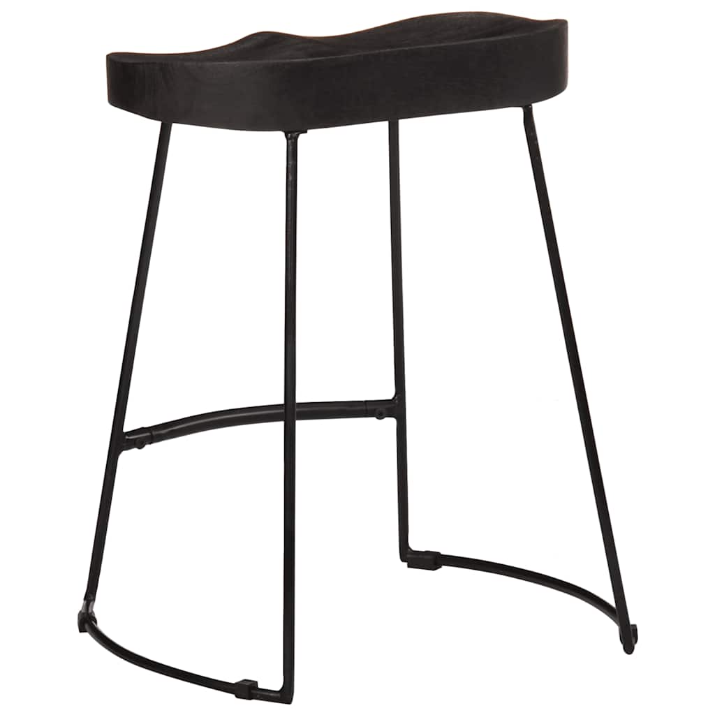 Barkrakker 2 stk sort 46x38x52 cm heltre mango