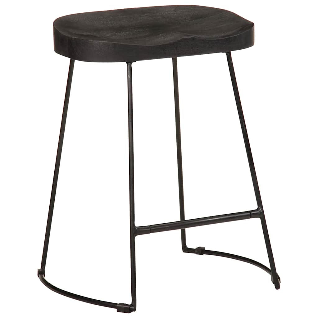 Barkrakker 2 stk sort 46x38x52 cm heltre mango