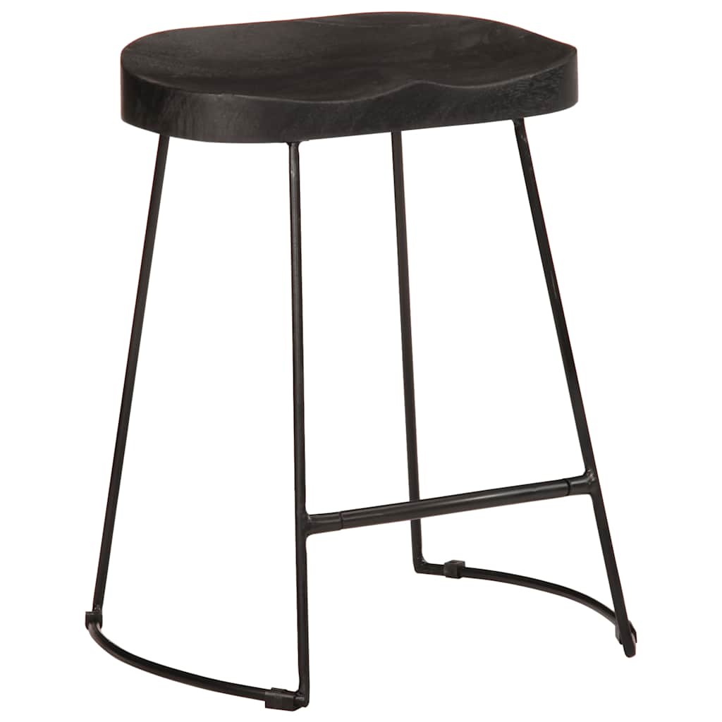 Barkrakker 2 stk sort 46x38x52 cm heltre mango