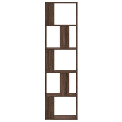 Bokhylle 5 etasjer brun eik 45x23,5x162,5 cm konstruert tre