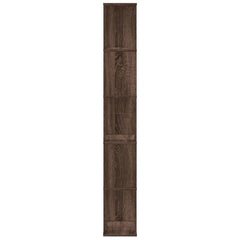 Bokhylle 5 etasjer brun eik 45x23,5x162,5 cm konstruert tre