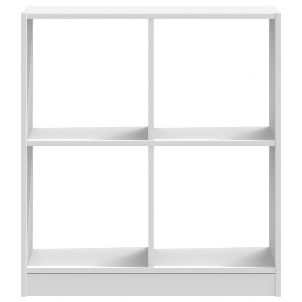Bokhylle hvit 68,5x32x75 cm konstruert tre