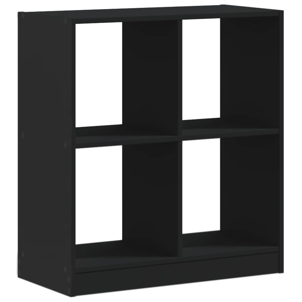 Bokhylle svart 68,5x32x75 cm konstruert tre