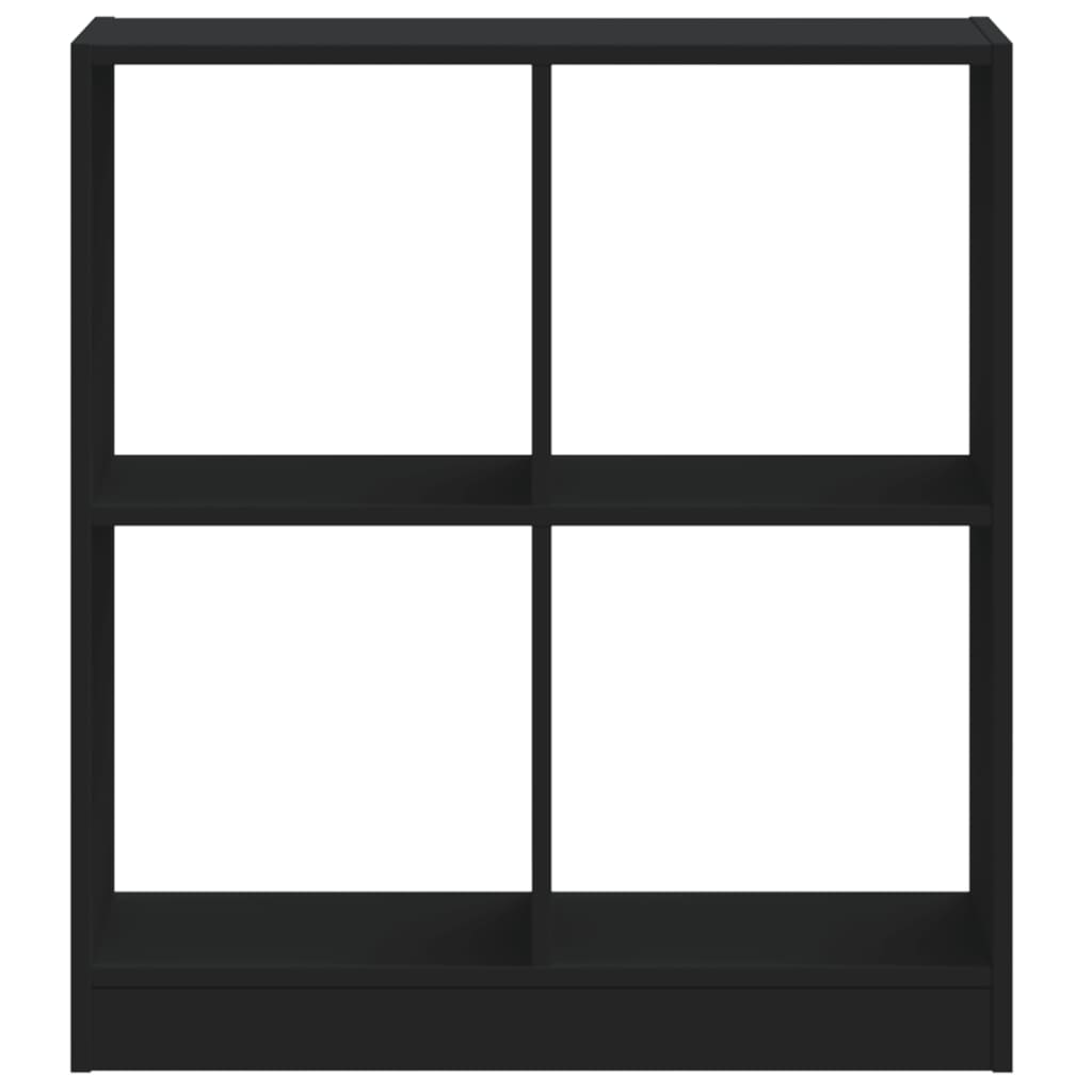 Bokhylle svart 68,5x32x75 cm konstruert tre