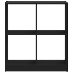 Bokhylle svart 68,5x32x75 cm konstruert tre