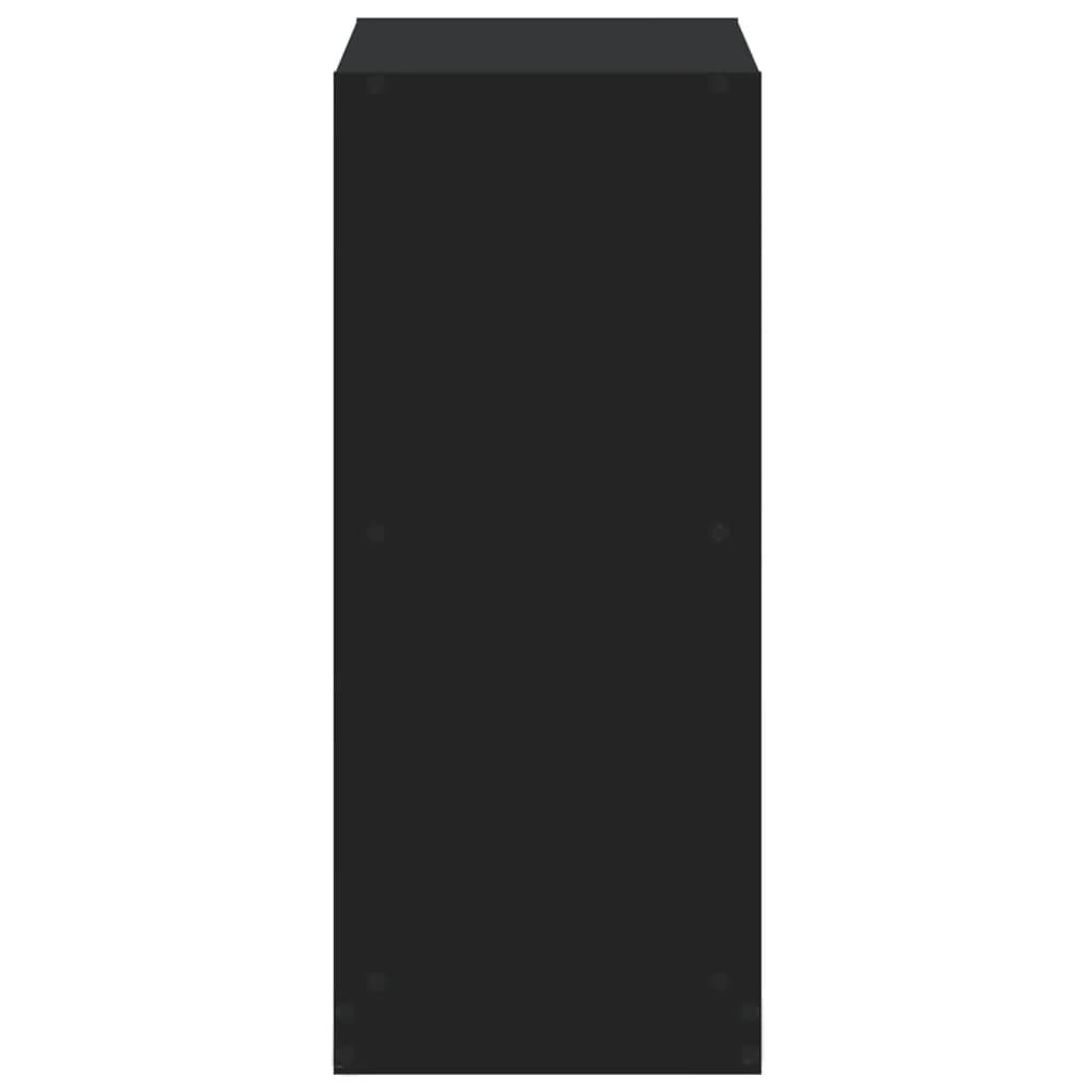 Bokhylle svart 68,5x32x75 cm konstruert tre