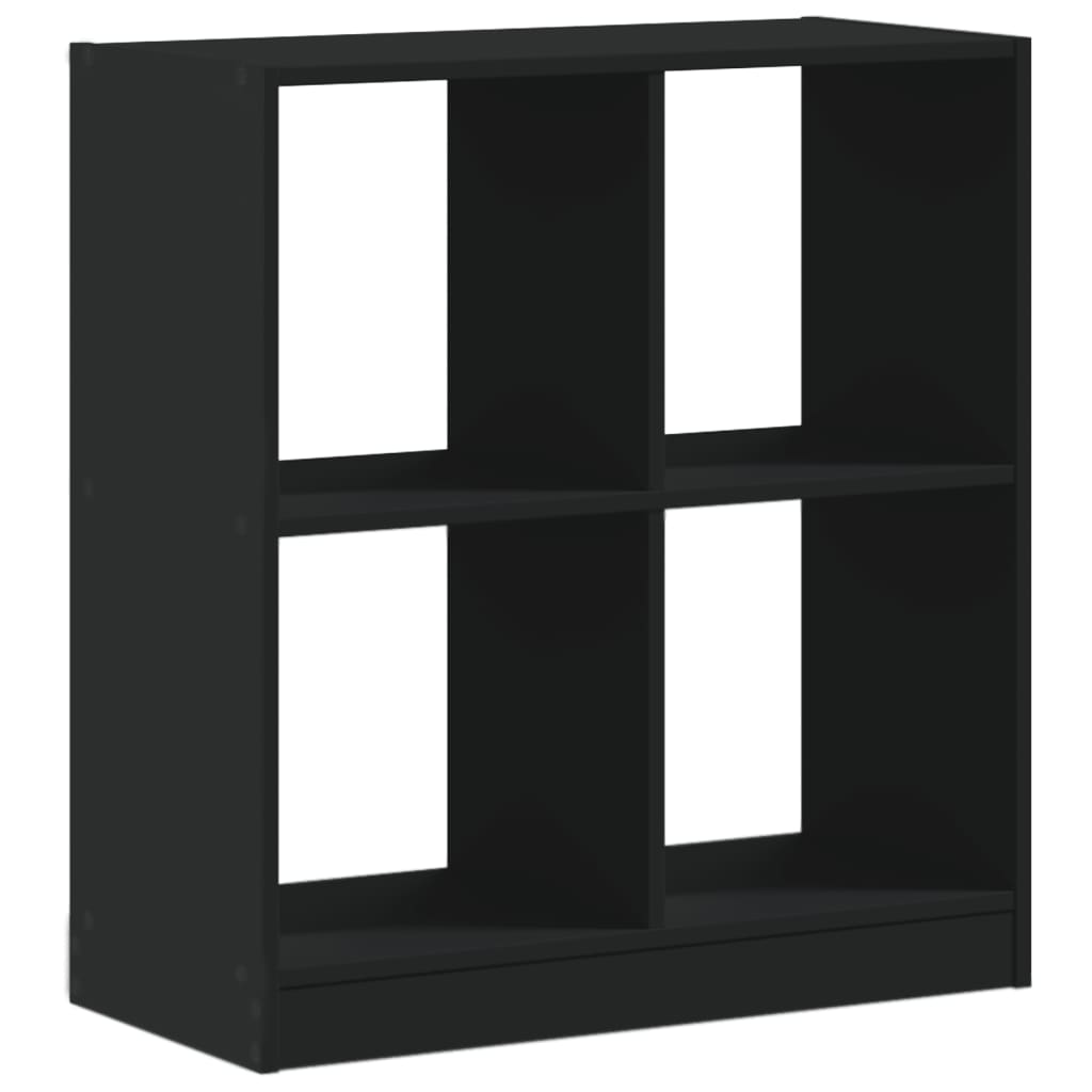 Bokhylle svart 68,5x32x75 cm konstruert tre