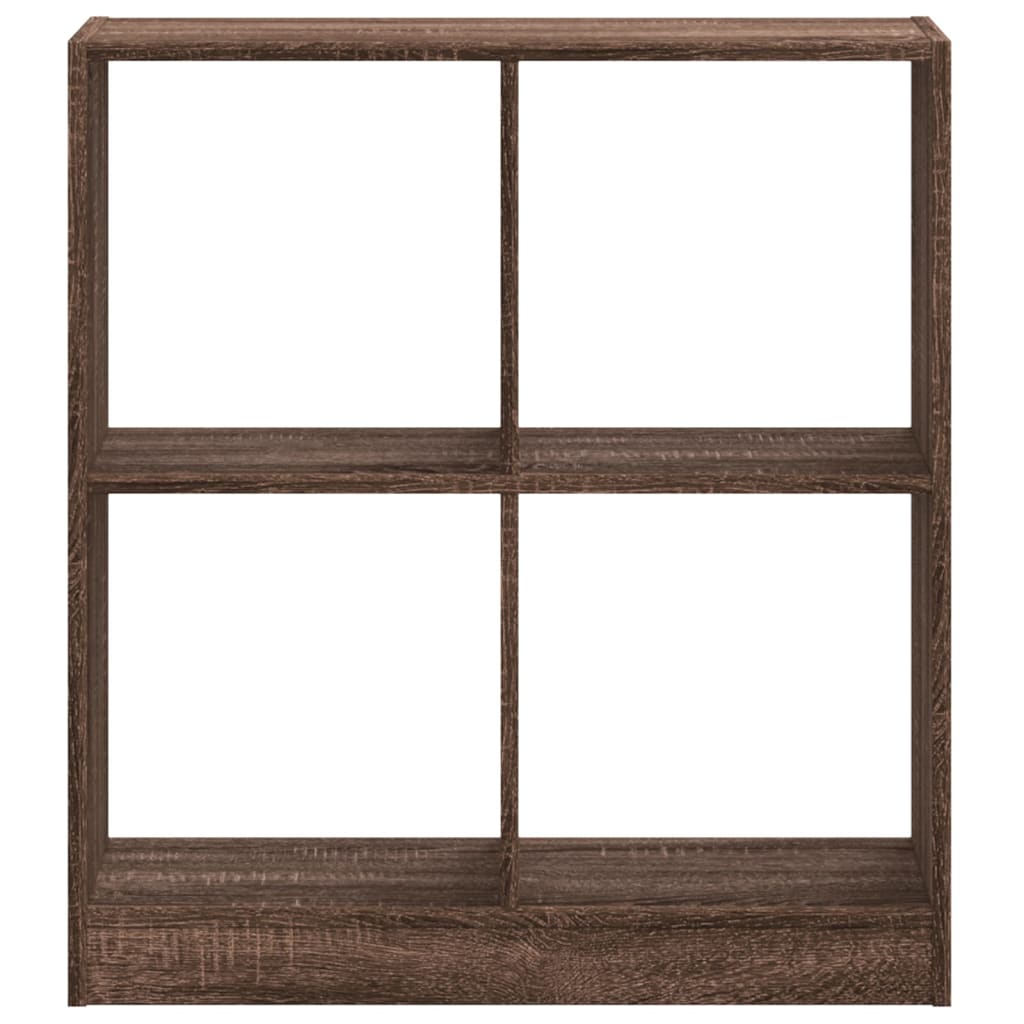 Bokhylle brun eik 68,5x32x75 cm konstruert tre