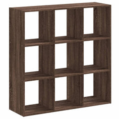 Bokhylle brun eik 102x32x102 cm konstruert tre