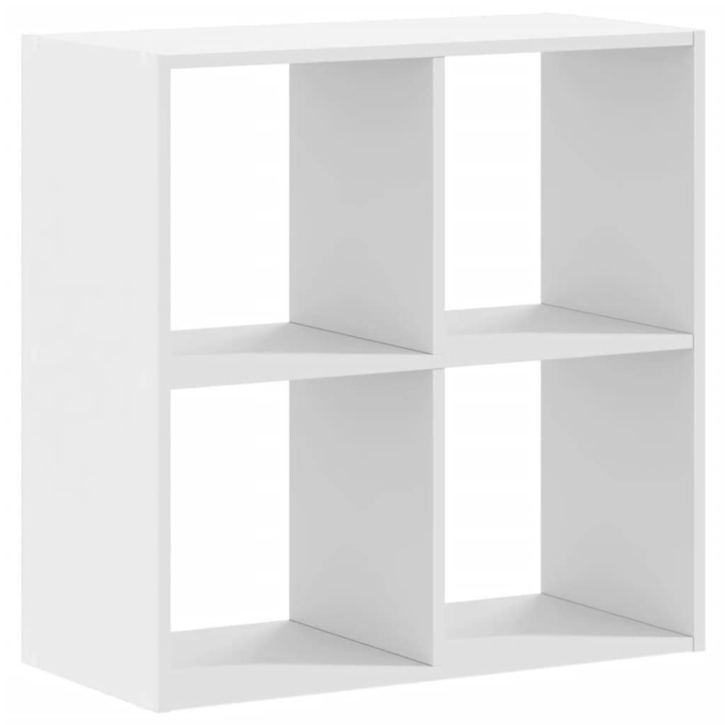 Bokhylle hvit 68,5x32x68,5 cm konstruert tre