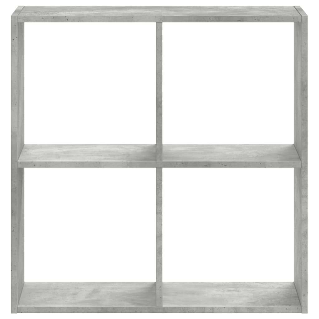 Bokhylle betonggrå 68,5x32x68,5 cm konstruert tre