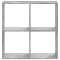Bokhylle betonggrå 68,5x32x68,5 cm konstruert tre