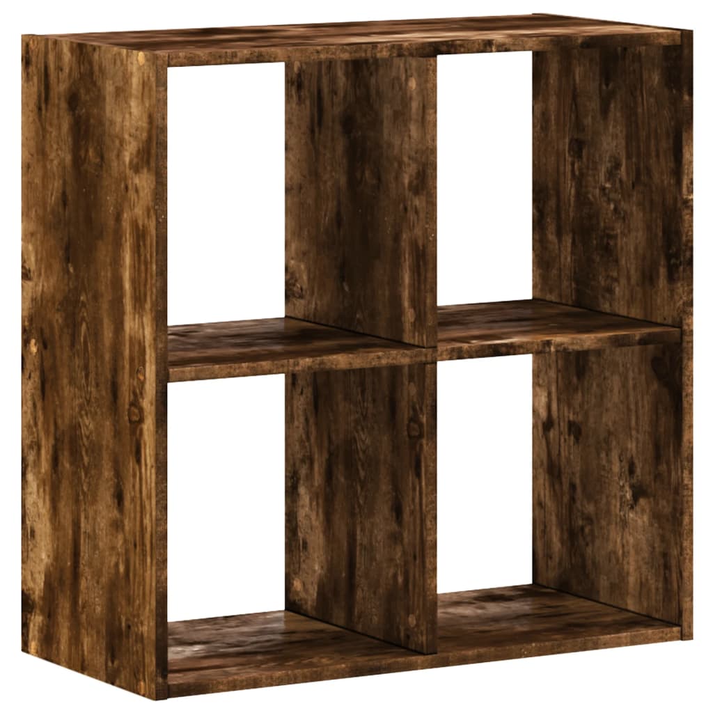 Bokhylle røkt eik 68,5x32x68,5 cm konstruert tre