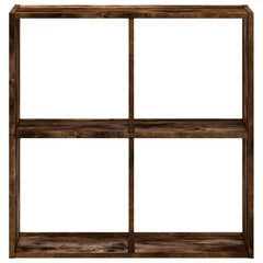 Bokhylle røkt eik 68,5x32x68,5 cm konstruert tre
