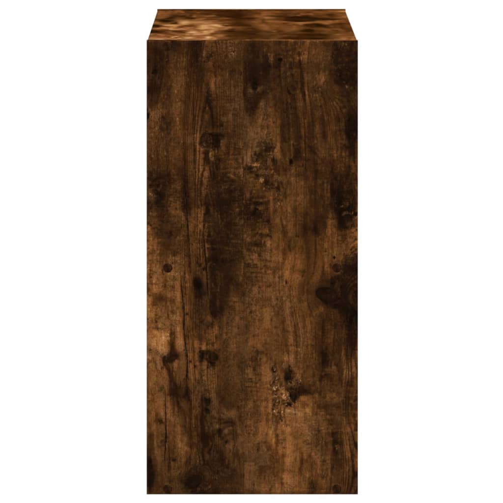 Bokhylle røkt eik 68,5x32x68,5 cm konstruert tre