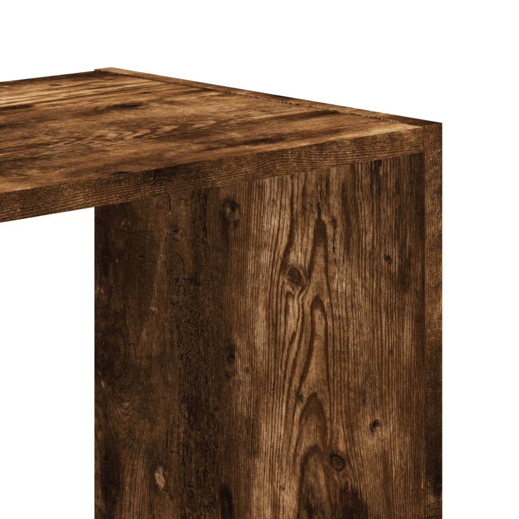 Bokhylle røkt eik 68,5x32x68,5 cm konstruert tre