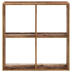 Bokhylle gammelt tre 68,5x32x68,5 cm konstruert tre