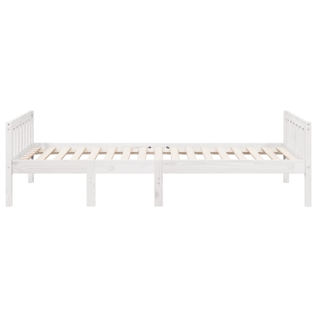 Barneseng uten madrass hvit 80x200 cm heltre furu
