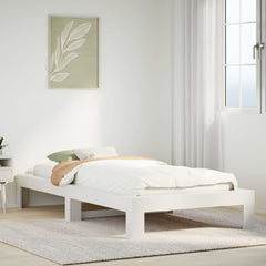Sengeramme uten madrass hvit 75x190 cm heltre furu