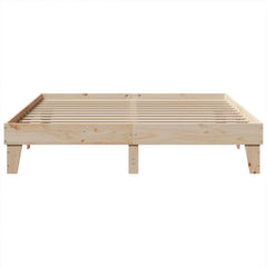 Sengeramme med madrass 200x200 cm heltre furu