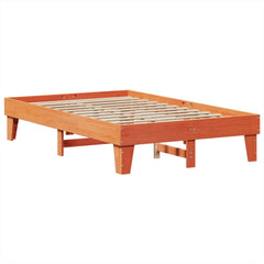 Sengeramme uten madrass voksbrun 120x200 cm heltre furu