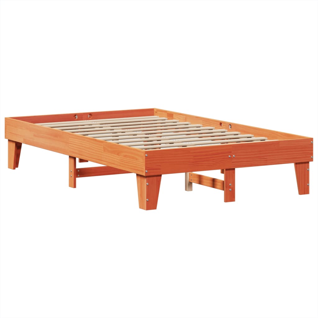 Sengeramme uten madrass voksbrun 120x200 cm heltre furu