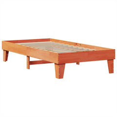 Sengeramme uten madrass voksbrun 100x200 cm heltre furu