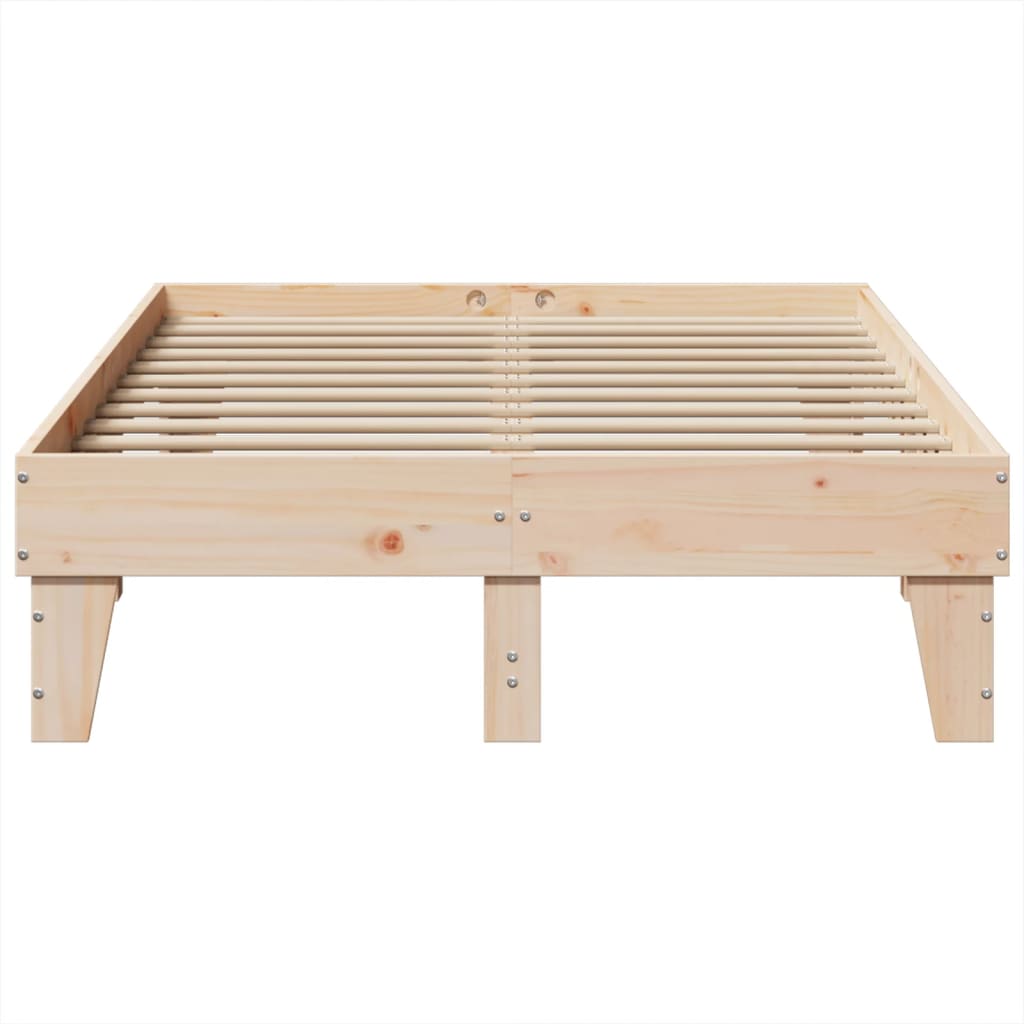 Sengeramme uten madrass hvit 135x190 cm heltre furu