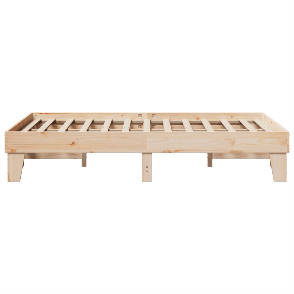 Sengeramme uten madrass hvit 135x190 cm heltre furu