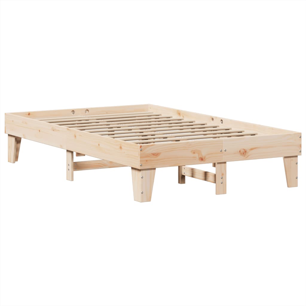 Sengeramme uten madrass hvit 135x190 cm heltre furu