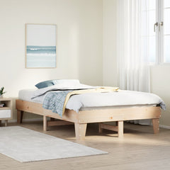 Sengeramme uten madrass hvit 135x190 cm heltre furu