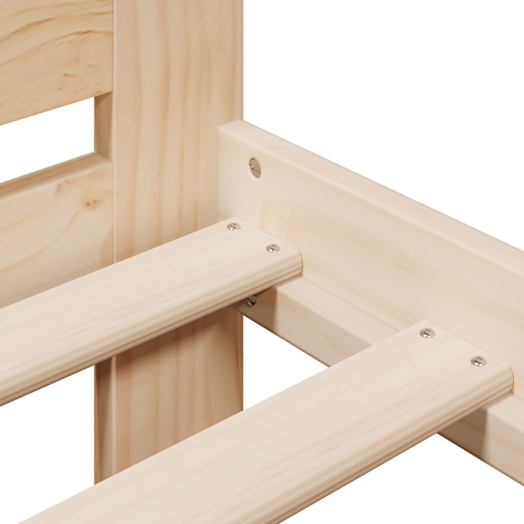 Sengeramme med madrass 200x200 cm heltre furu