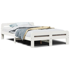 Sengeramme uten madrass hvit 120x190 cm heltre furu