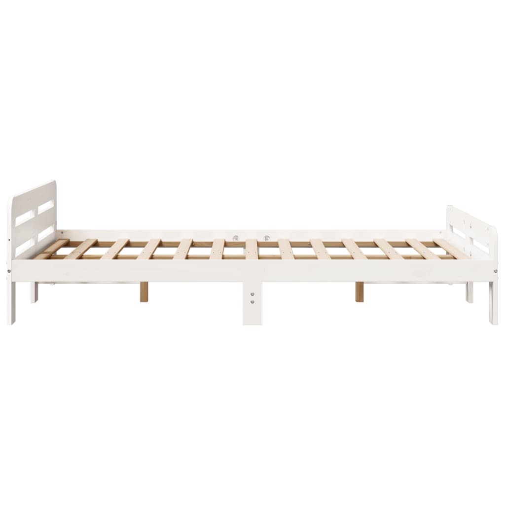 Sengeramme uten madrass hvit 120x190 cm heltre furu