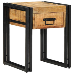 Avlastningsbord med skuff Brun 40 x 40 x 50 cm heltre mango