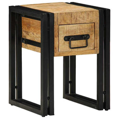 Avlastningsbord med skuff Brun 30 x 30 x 40 cm heltre mango
