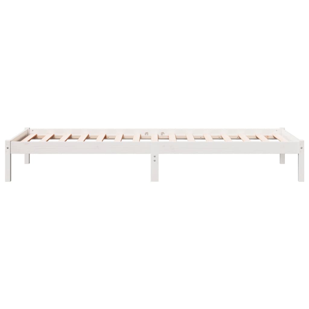 Ekstra lang sengeramme uten madrass hvit 80x210 cm heltre furu
