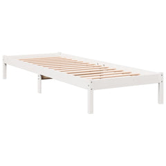 Ekstra lang sengeramme uten madrass hvit 90x210 cm heltre furu