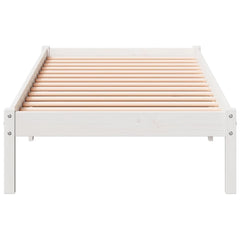 Ekstra lang sengeramme uten madrass hvit 90x210 cm heltre furu