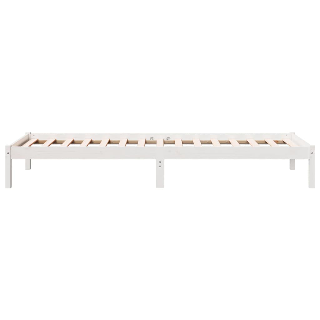 Ekstra lang sengeramme uten madrass hvit 90x210 cm heltre furu